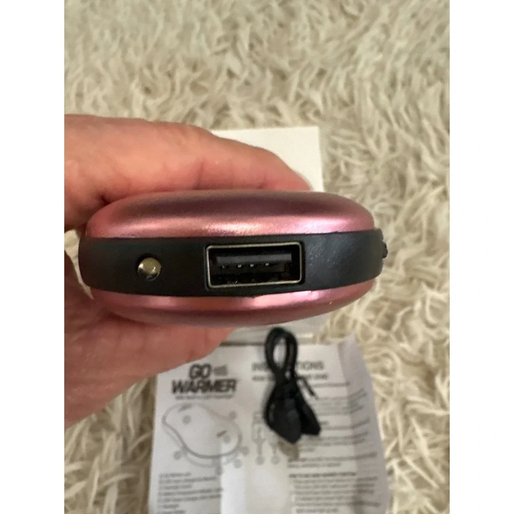 GO WARMER Hand Warmer Power Bank Pink‎ Built-in LED Flashlight Rechargeable